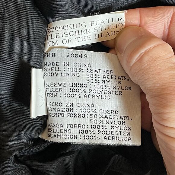 Vintage Betty Boop Motorcycle Club Leather American Toons Bomber Jacket Size XL - Picture 14 of 16